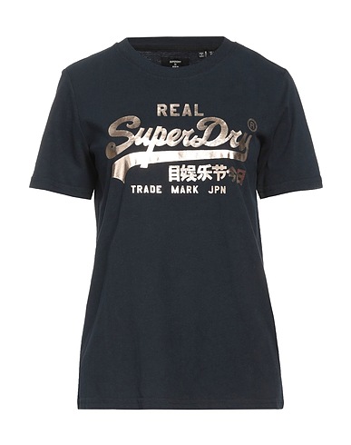 SUPERDRY T-shirt Midnight blue 60% Cotton, 40% Polyester