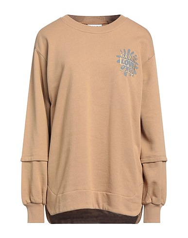 GANNI Sweatshirt Camel 100% Organic cotton