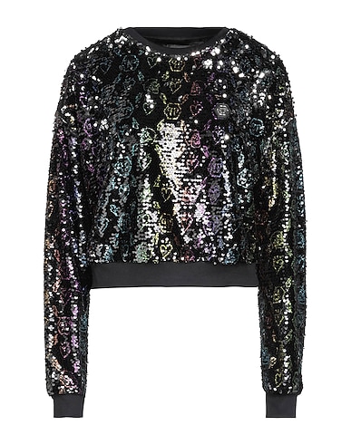PHILIPP PLEIN Sweatshirt Schwarz 100% Polyester, Polyamid, Elastan