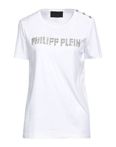 PHILIPP PLEIN TOPS Weiß 100% Baumwolle, Glas, Messing