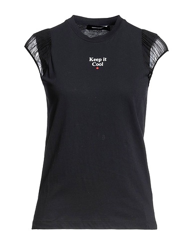 DSQUARED2 T-shirt Black 100% Cotton, Silk, Polyamide