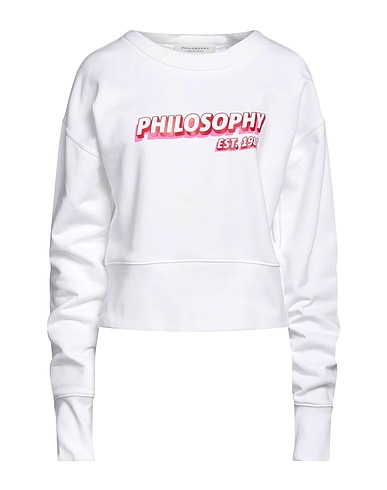 PHILOSOPHY di LORENZO SERAFINI Felpa Bianco 100% Cotone, Poliestere