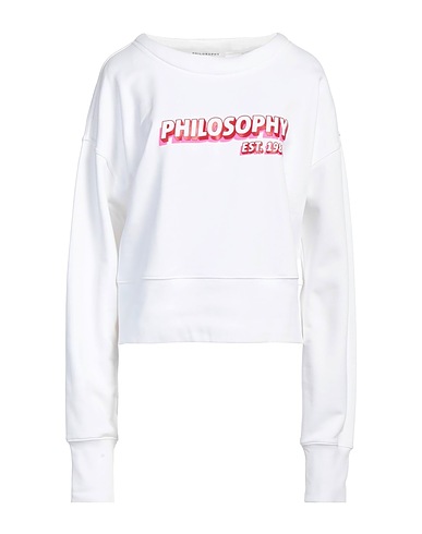 PHILOSOPHY di LORENZO SERAFINI Felpa Off white 100% Cotone, Poliestere