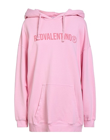 REDValentino Hooded sweatshirt Pink 100% Cotton, Elastane