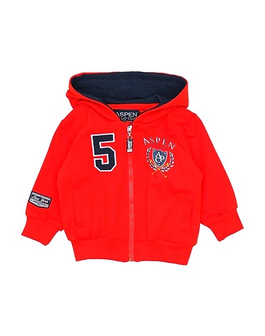 ASPEN POLO CLUB Hooded track jacket  Red 95% Cotton, 5% Elastane