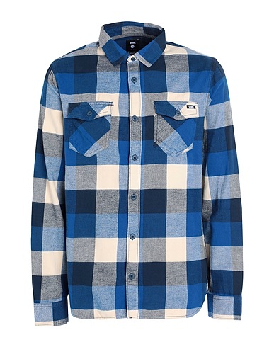 VANS Checked shirt MN BOX FLANNEL
 Blue 100% Cotton