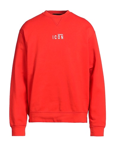 DSQUARED2 Sweatshirt Tomato red 100% Cotton, Elastane