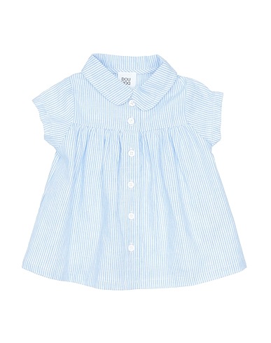 DOUUOD Patterned shirts & blouses Azure 70% Cotton, 30% Linen