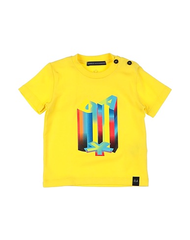 DANIELE ALESSANDRINI T-shirt Giallo 90% Cotone, 10% Elastan