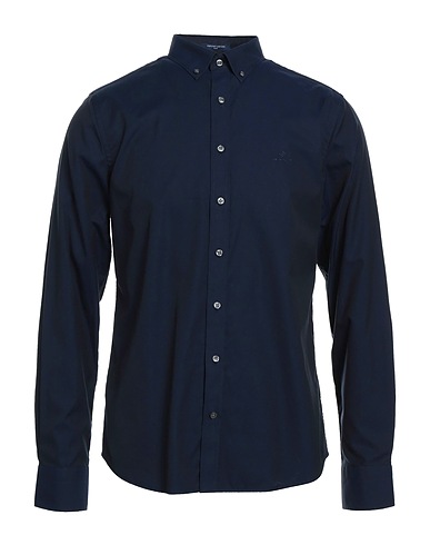 GANT Solid colour shirt Midnight blue 100% Cotton