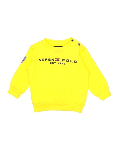 ASPEN POLO CLUB Sweatshirt Yellow 95% Cotton, 5% Elastane