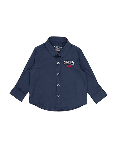 ASPEN POLO CLUB Solid colour shirt Midnight blue 97% Cotton, 3% Elastane