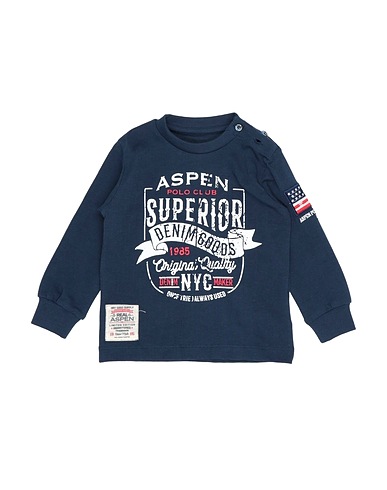 ASPEN POLO CLUB T-shirt Midnight blue 95% Cotton, 5% Elastane