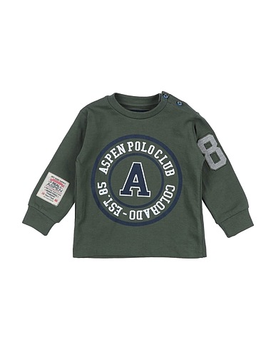 ASPEN POLO CLUB T-shirt Military green 95% Cotton, 5% Elastane