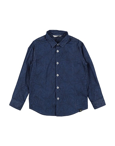 MANUEL RITZ Patterned shirt Blue 100% Cotton