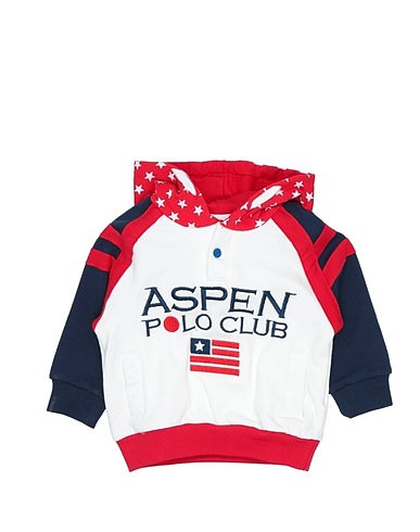 ASPEN POLO CLUB Felpa Bianco 95% Cotone, 5% Elastan