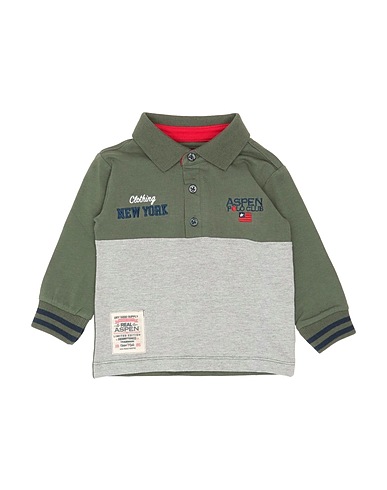 ASPEN POLO CLUB Polo shirt Military green 95% Cotton, 5% Elastane