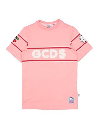 GCDS MINI Dress Light pink 95% Cotton, 5% Elastane