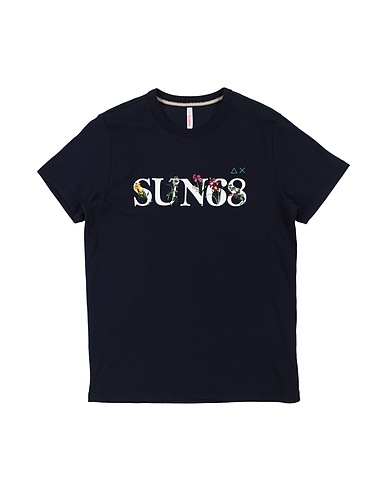 SUN 68 T-shirt Navy blue 100% Cotton