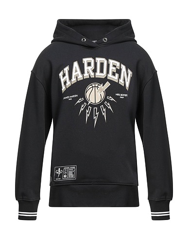 NEIL BARRETT Hooded track jacket  Black 65% Cotton, 35% Polyester, Elastane