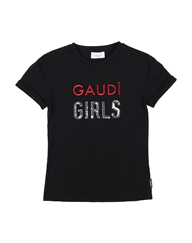 GAUDÌ T-shirt Black 95% Cotton, 5% Elastane