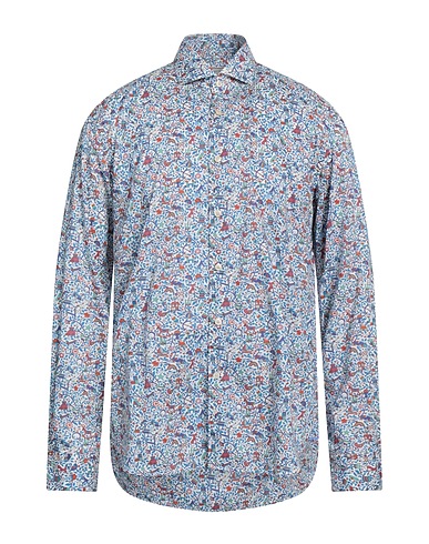 XACUS Patterned shirt Blue 100% Cotton