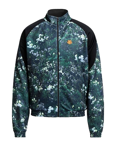 KENZO Sweatshirt Dark green 52% Polyester, 48% Cotton, Elastane