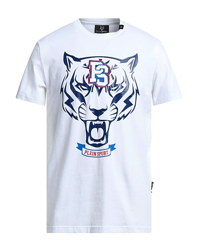 PLEIN SPORT T-shirt Bianco 95% Cotone, 5% Elastan