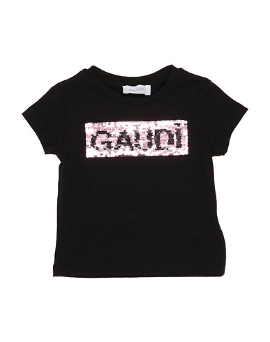 GAUDÌ T-shirt Black 95% Cotton, 5% Elastane