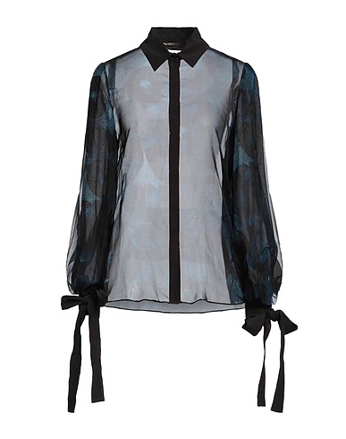 TRUSSARDI Floral shirts & blouses Midnight blue 100% Silk