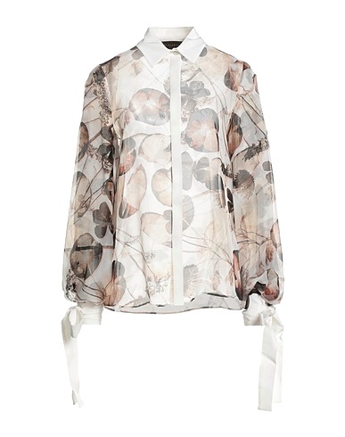 TRUSSARDI Floral shirts & blouses White 100% Silk