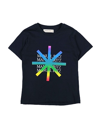 MANUEL RITZ T-shirt Navy blue 100% Cotton