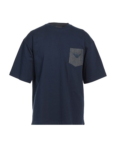 EMPORIO ARMANI T-shirt Midnight blue 100% Cotton