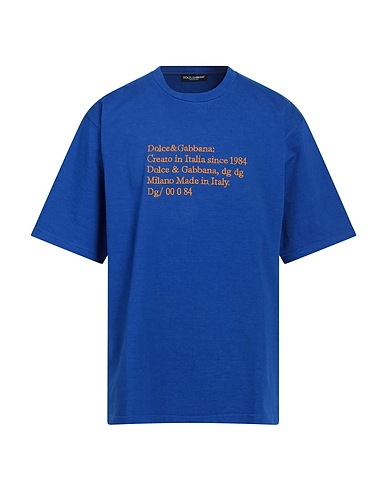 DOLCE&GABBANA T-shirt Blue 100% Cotton, Polyester