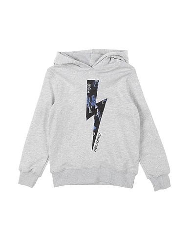 NEIL BARRETT Hooded track jacket  Light grey 100% Cotton