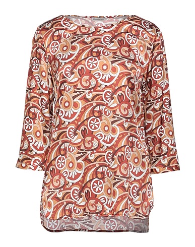 CAMICETTASNOB Top Ruggine 59% Viscosa, 33% Seta, 8% Elastan