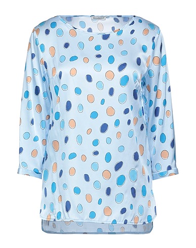 CAMICETTASNOB Top Sky blue 59% Viscose, 33% Silk, 8% Elastane