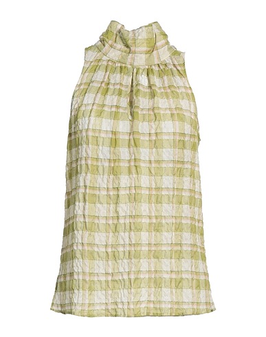 CAMICETTASNOB Top Verde chiaro 99% Cotone, 1% Elastan