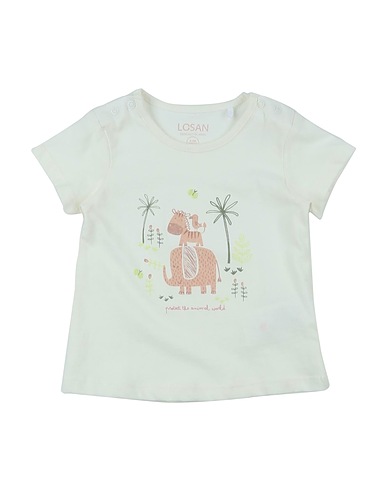LOSAN T-shirt Ivory 100% Cotton