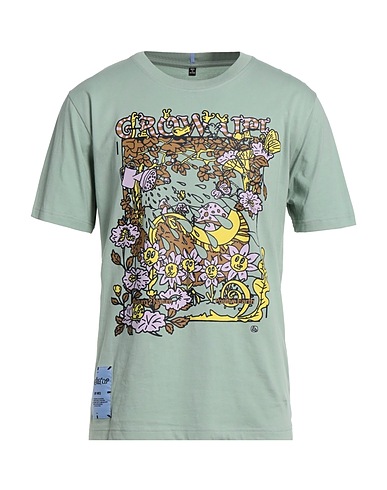 McQ Alexander McQueen T-shirt BLOCKCHAIN TOKEN Sage green 100% Cotton, Polyester