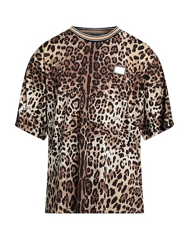 DOLCE&GABBANA T-shirt Beige 100% Cotton, Elastane