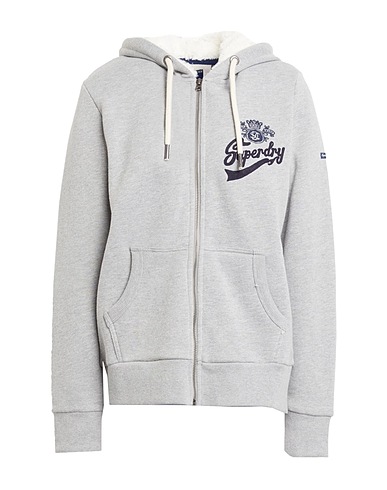 SUPERDRY Hoodie Grau 56% Baumwolle, 44% Polyester