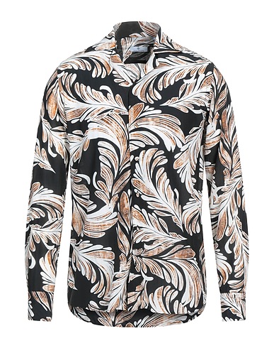 TAGLIATORE Patterned shirt Black 100% Cotton