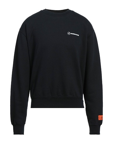 HERON PRESTON Sweatshirt Black 100% Cotton, Elastane, Polyester, Polyamide