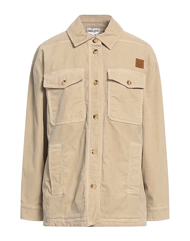 KENZO Hemden und Blusen einfarbig Beige 99% Baumwolle, 1% Elastan