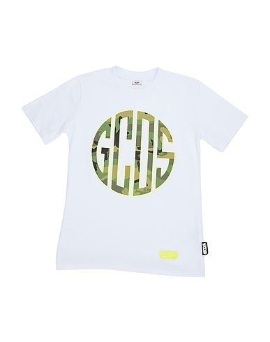 GCDS T-shirt Bianco 100% Cotone
