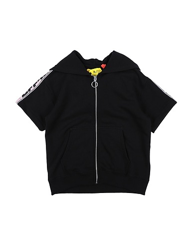 OFF-WHITE™ KIDS Hooded track jacket  Black 100% Cotton, Elastane