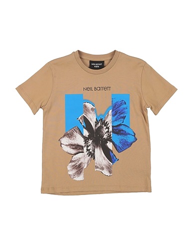 NEIL BARRETT T-shirt Cammello 100% Cotone