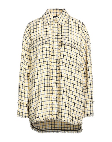 MSGM Camicie  e bluse fantasia Giallo pastello 62% Cotone, 34% Poliestere, 4% Altre Fibre