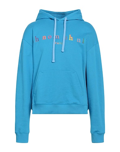 IH NOM UH NIT Hooded track jacket  Azure 100% Cotton, Elastane